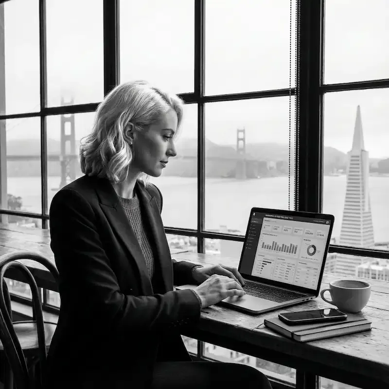 Analyse de la stratégie d'attribution marketing sur ordinateur à San Francisco.