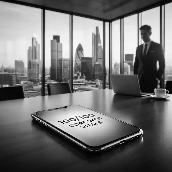 Test de vitesse mobile validant les Core Web Vitals sur WordPress