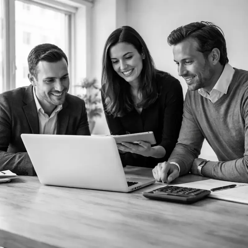 Équipe dirigeante SaaS constatant la croissance de leur trafic et de leur ROI après un audit SEO