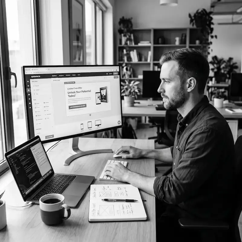 Rédiger une page de vente avec Systeme.io — web design et tunnel de conversion 2026 — fieldredactseo.fr