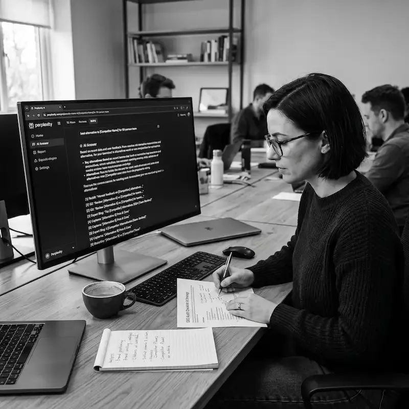Analyse GEO : citations et sources numérotées dans une réponse Perplexity AI