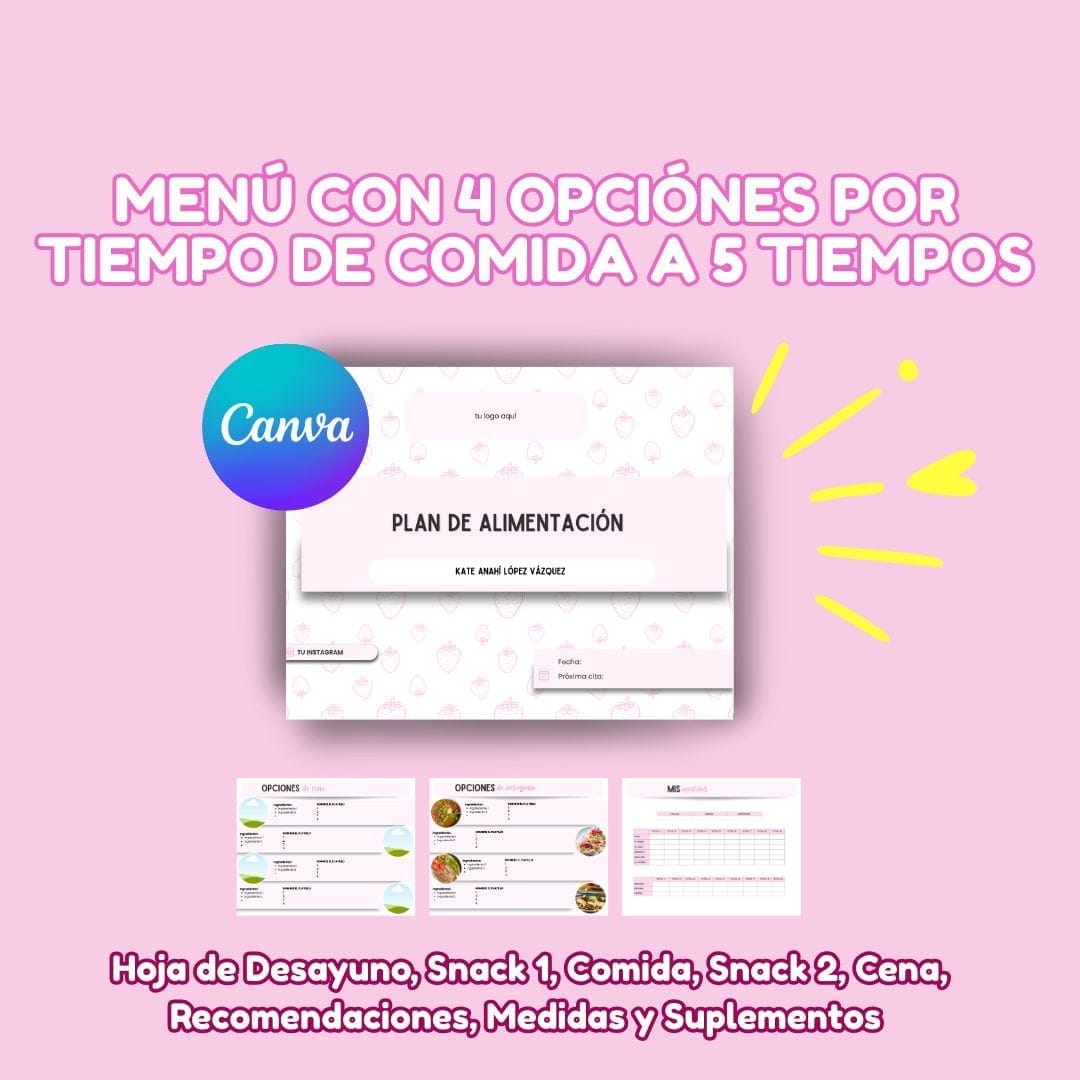 MENÚ 5 TIEMPOS DE COMIDA