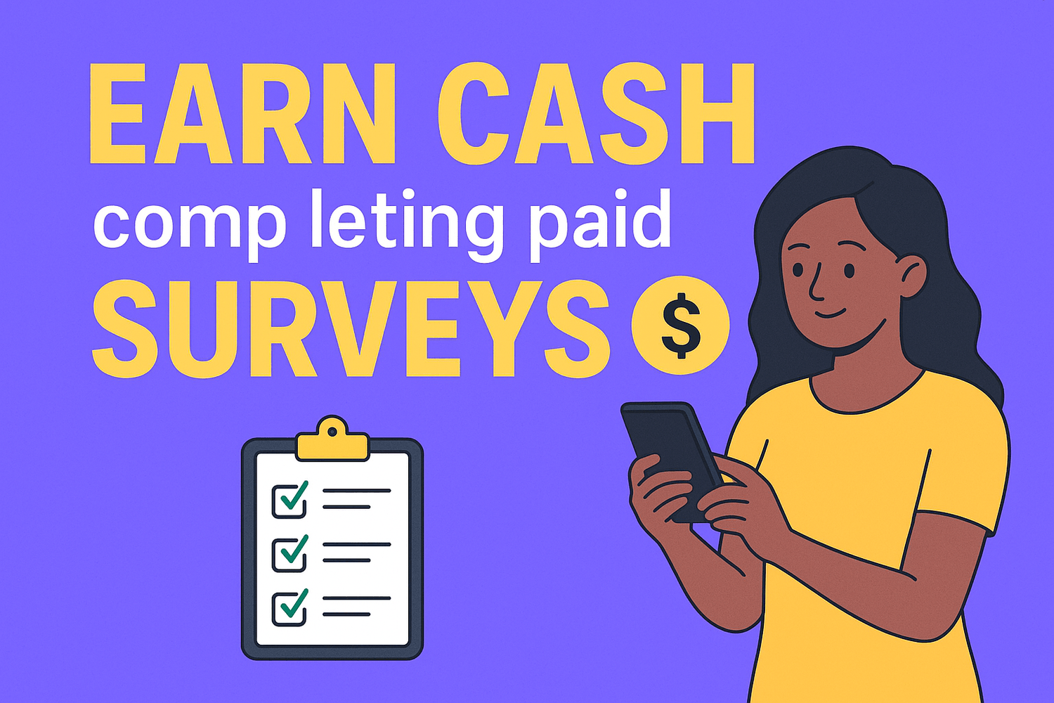 Make money from surveys graphic