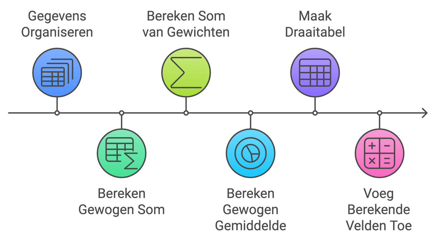 Gewogen gemiddelde berekenen in Excel