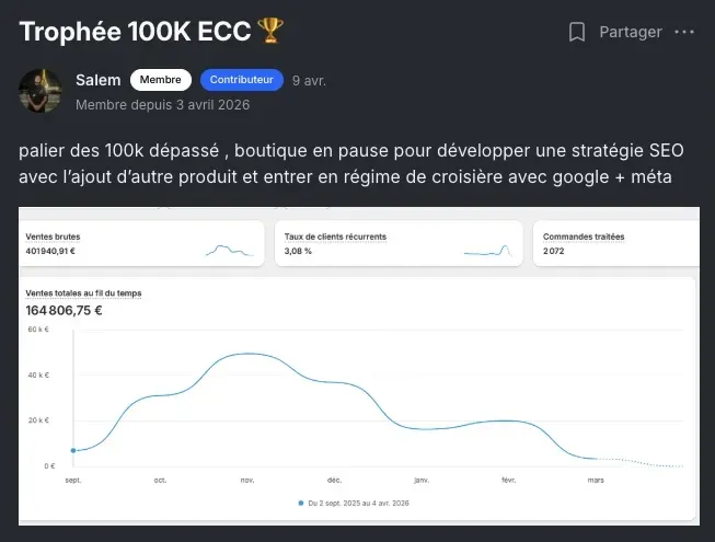 Capture de résultat