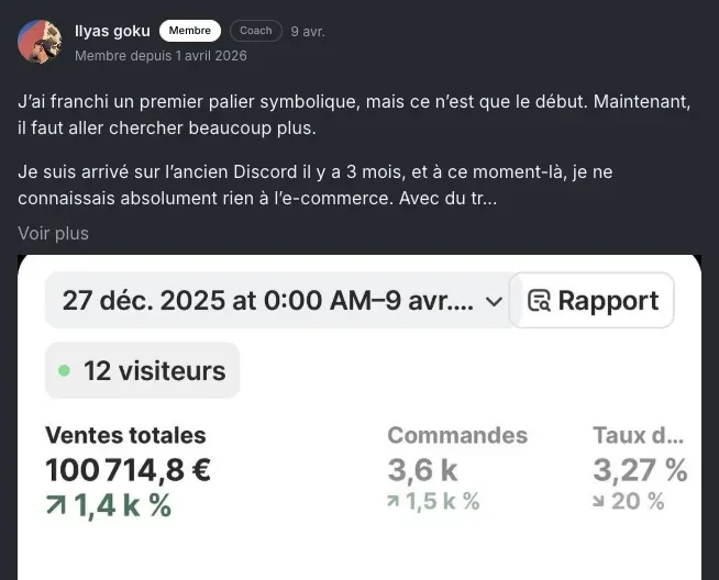 Capture de résultat