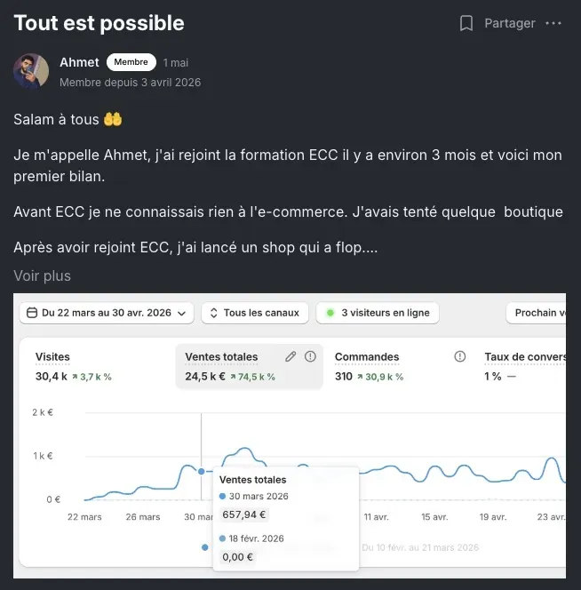 Capture de résultat