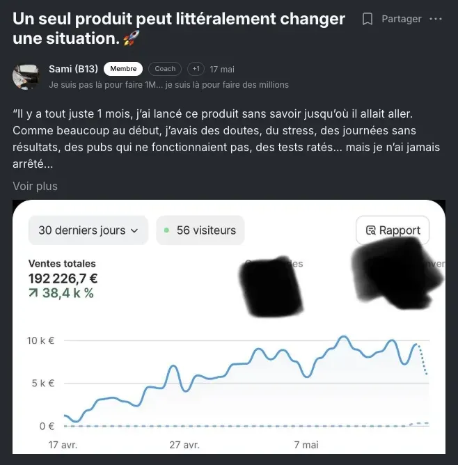 Capture de résultat