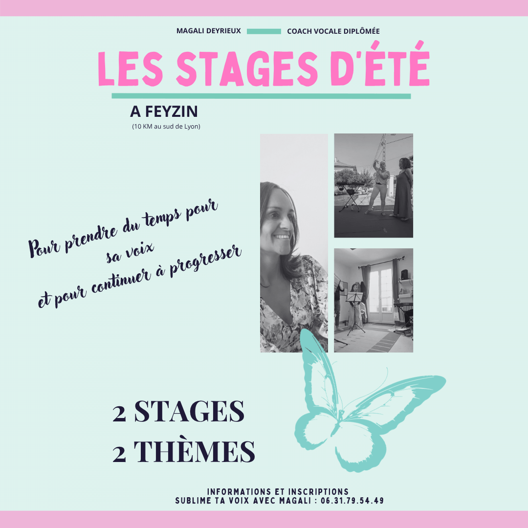 Stages de chant été 2026 à Feyzin – Libre sur Scène et Brut de Voix – Magali Sublime Ta Voix