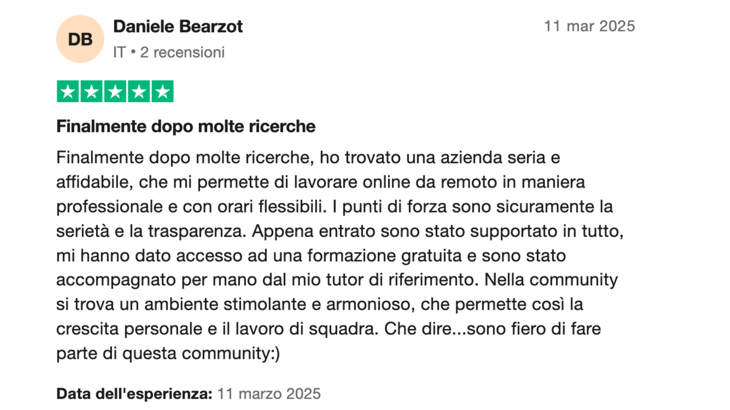 Recensione Trustpilot 4 - Smart Gain