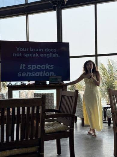 Nadia Minds teaching a live ADHD workshop