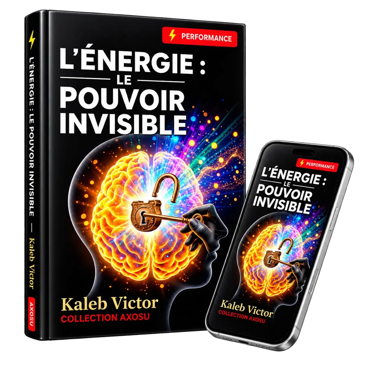 L'Énergie : le pouvoir invisible — book and mobile edition mockup