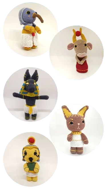 patrones amigurumi inspirados en la mitologia egipcia