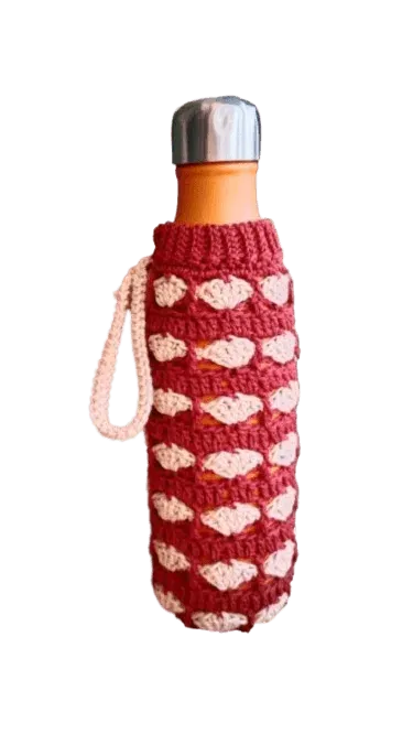 patron de ganchillo funda botella agua