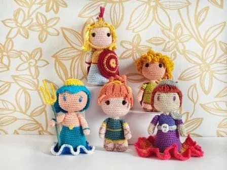 coleccion de patrones amigurumi dioses del olimpo el gancho de pinto