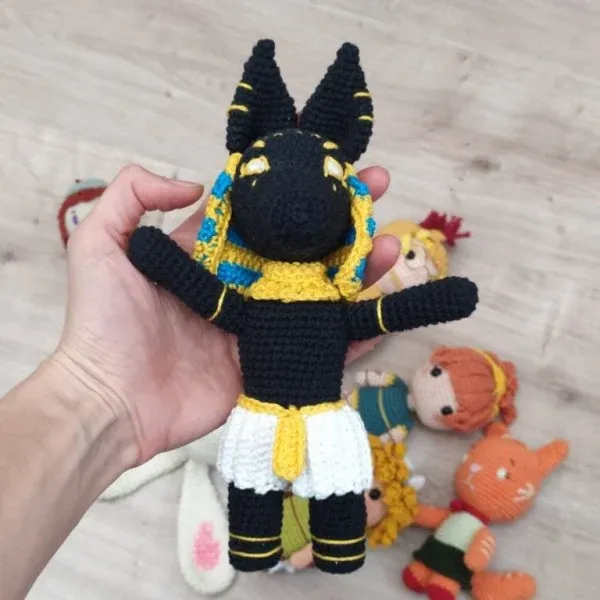patron amigurumi de anubis dios egipto