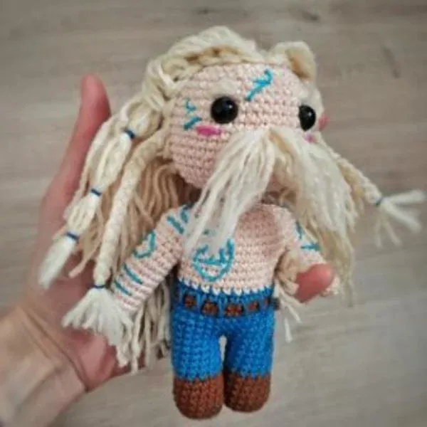 patron amigurumi dios celta dagda