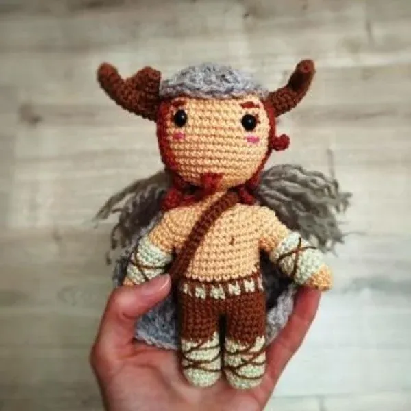 patron amigurumi dios celta cernunnos
