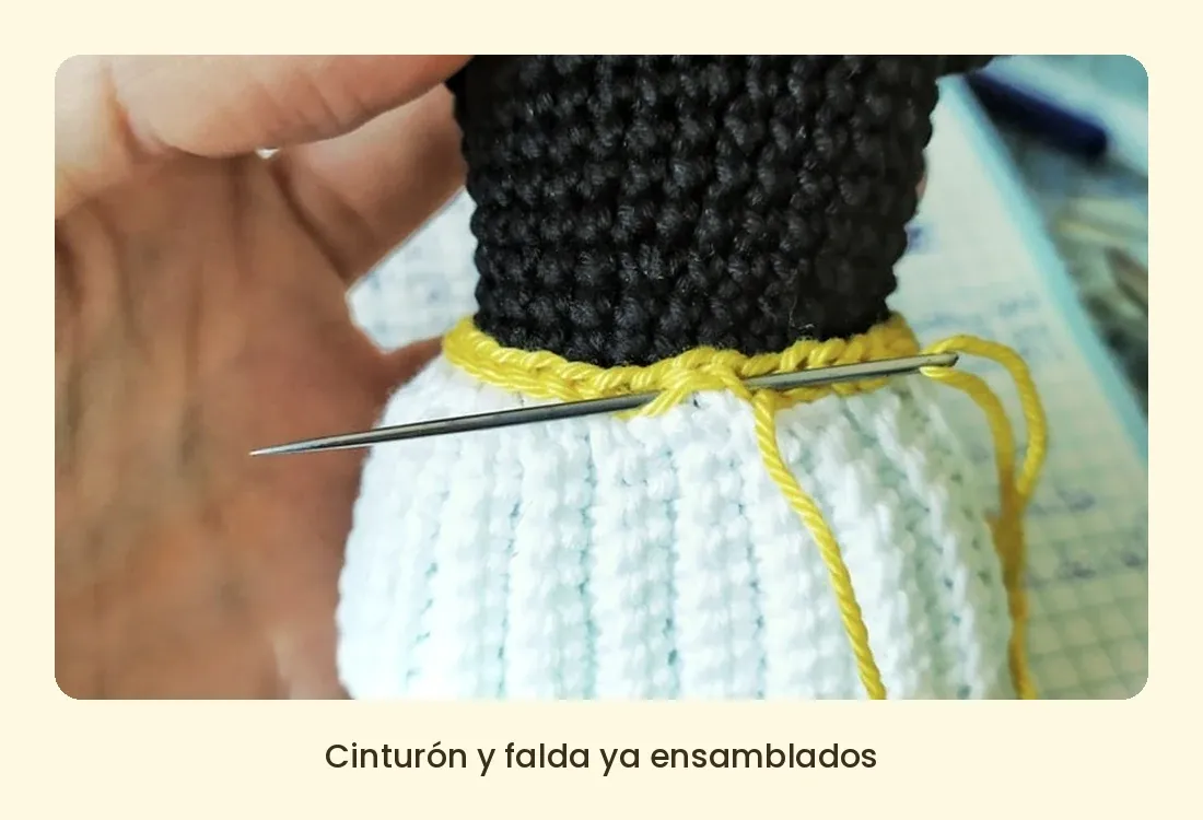 cinturon del patron de amigurumi de anubis