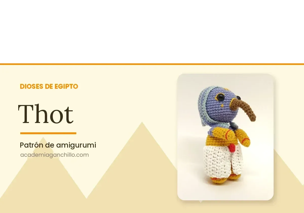 patron de amigurumi de thot el dios egipcio de la sabiduria