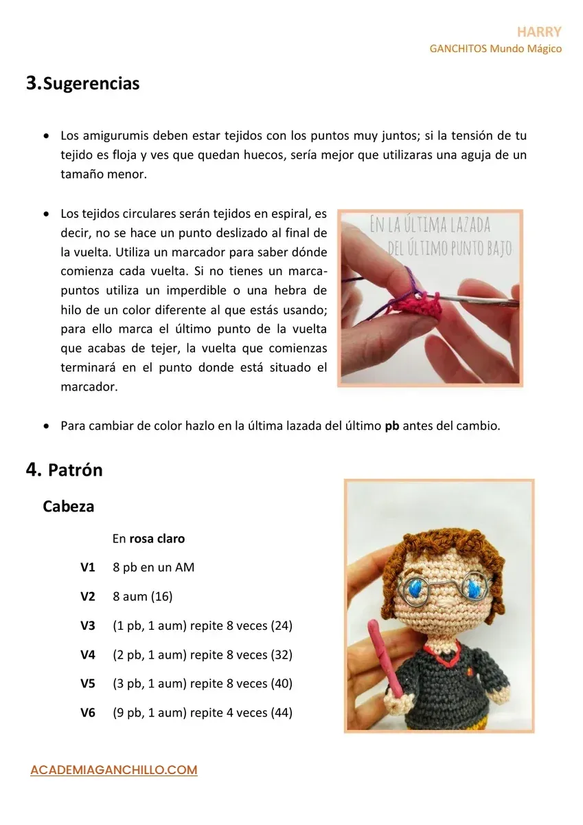 patron amigurumi gratis harry