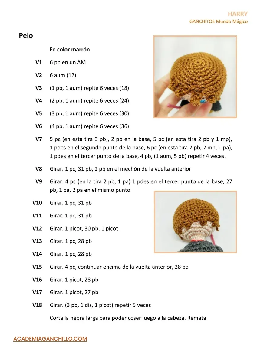 patron amigurumi harry gratis