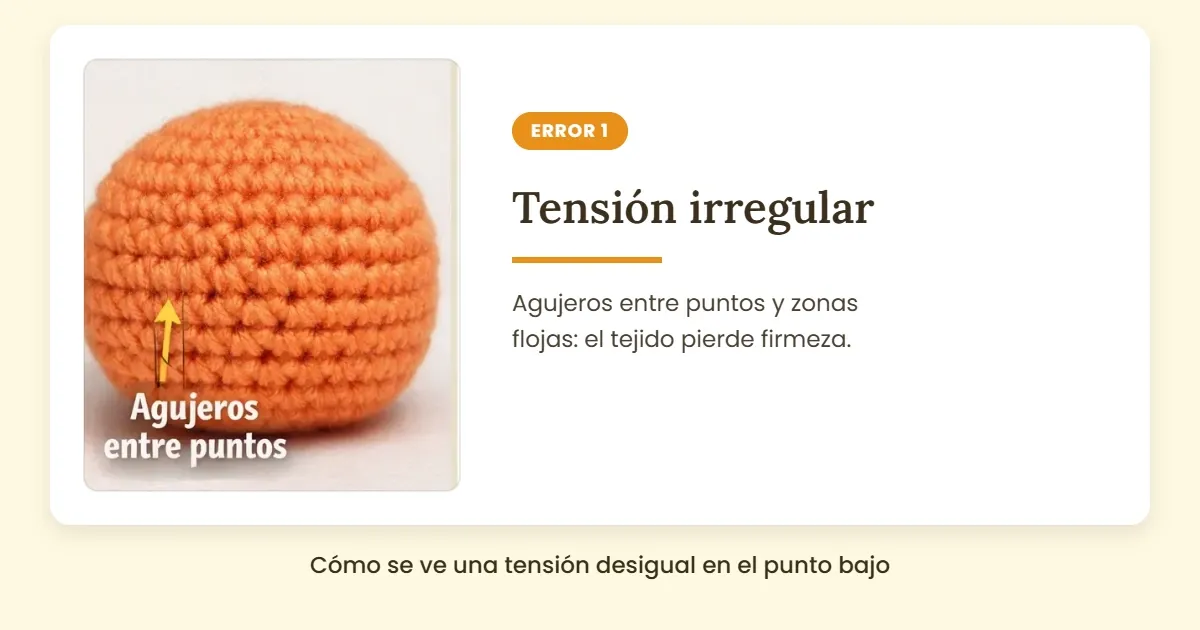 Tensión irregular en el hilo