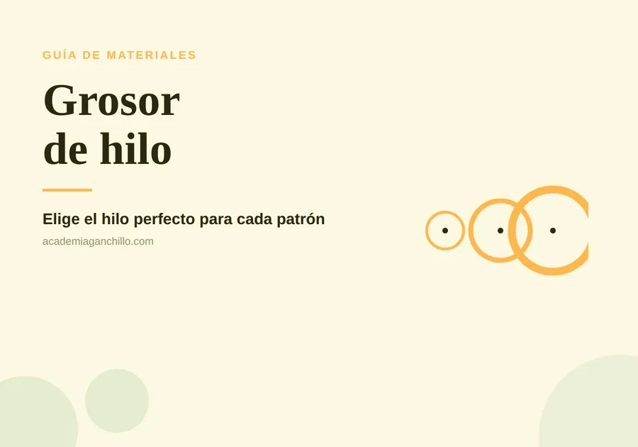 Qué grosor de hilo usar según el patrón