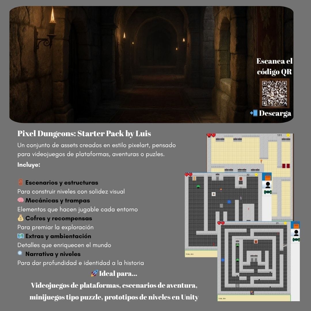 9 años, Starter Pack assets completo, publicado en  itch.io