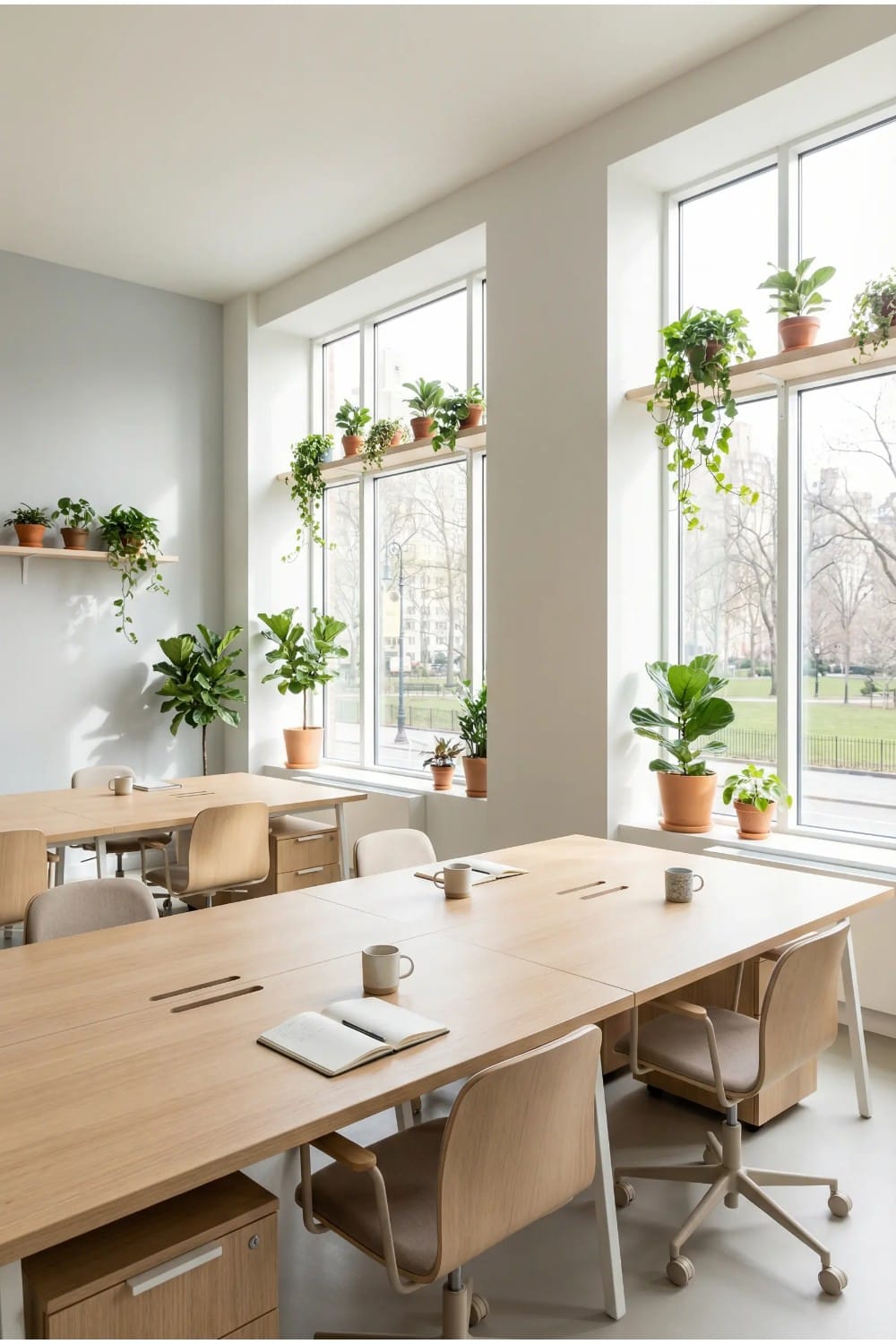 Coliving space designed for remote workers with reliable internet and private rooms