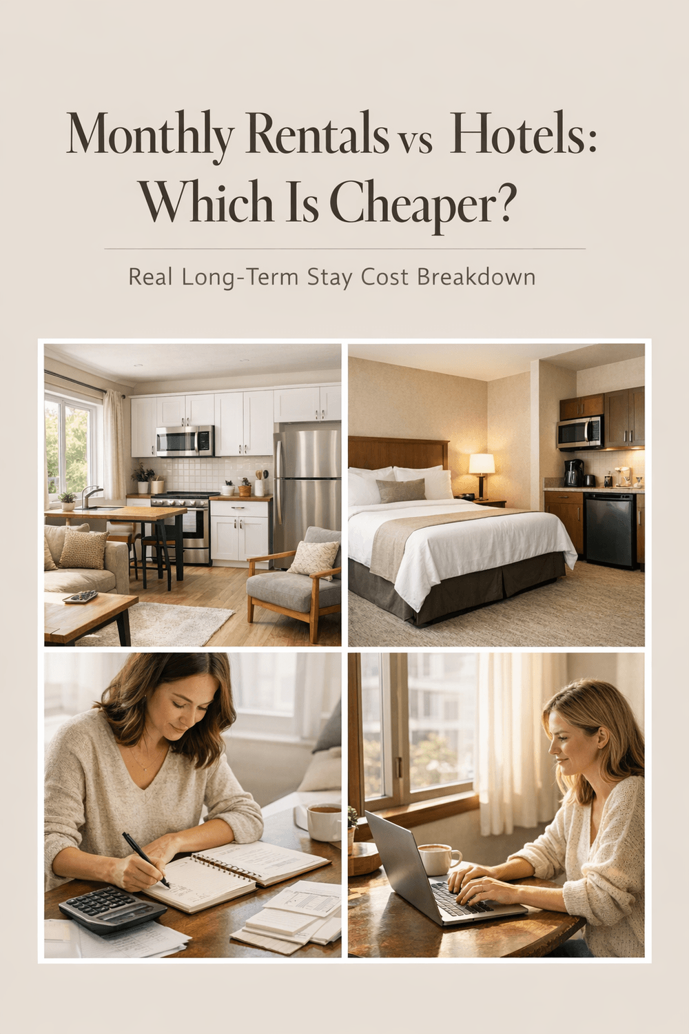 Monthly rentals vs hotels comparison