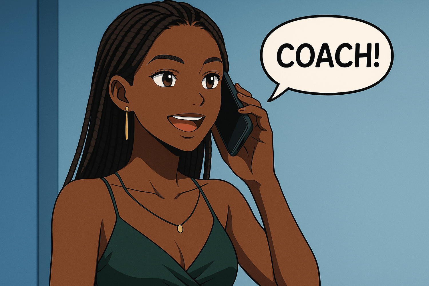 Nigerian freelancer talking to coach