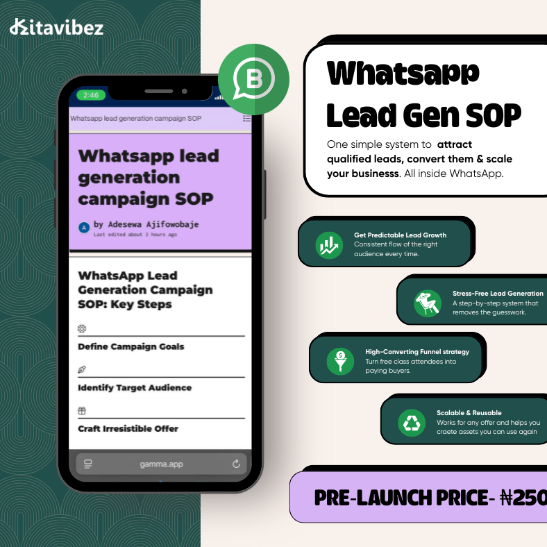Whatsapp Lead Gen SOP