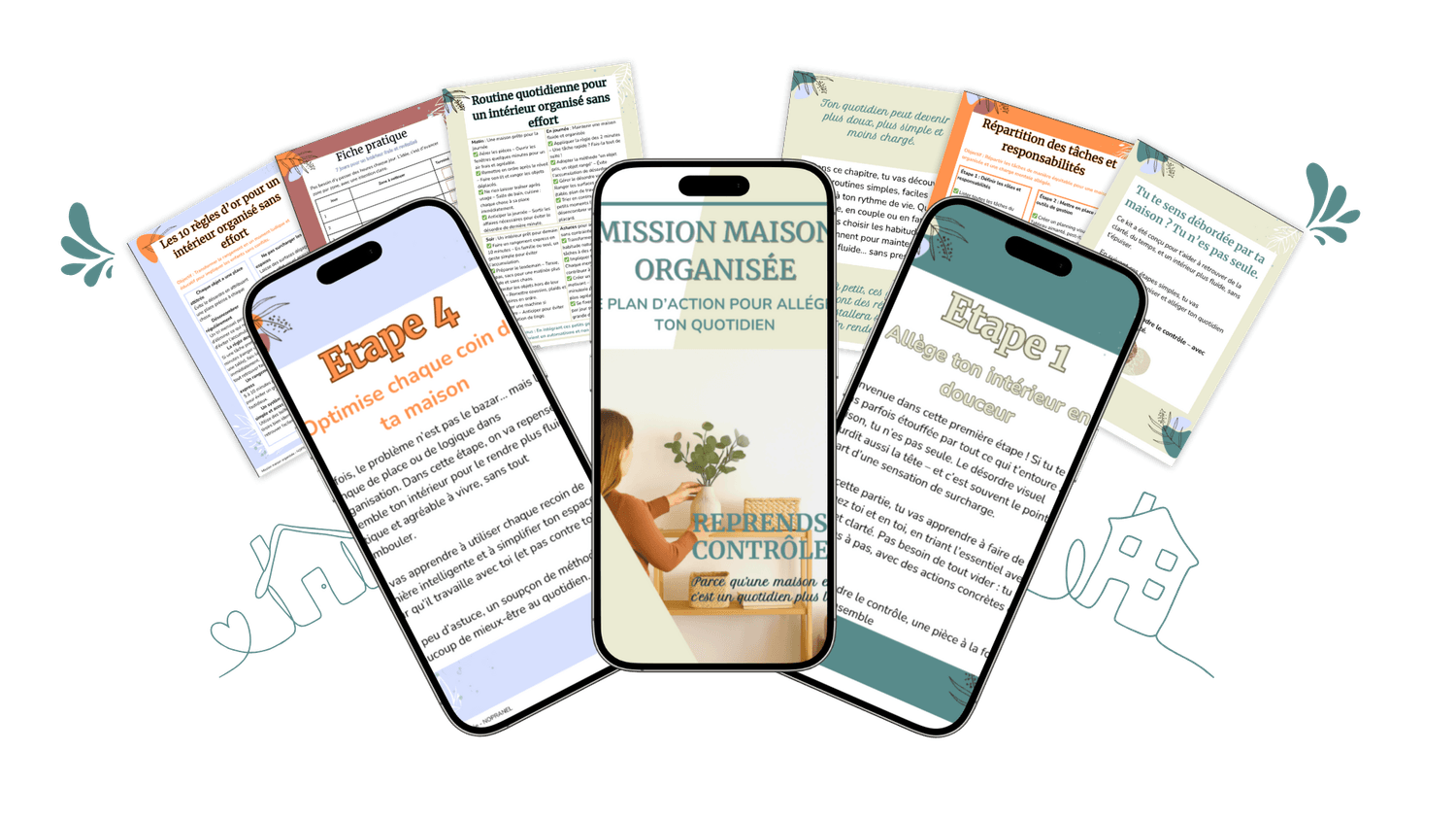 mission maison organisée mockup étape