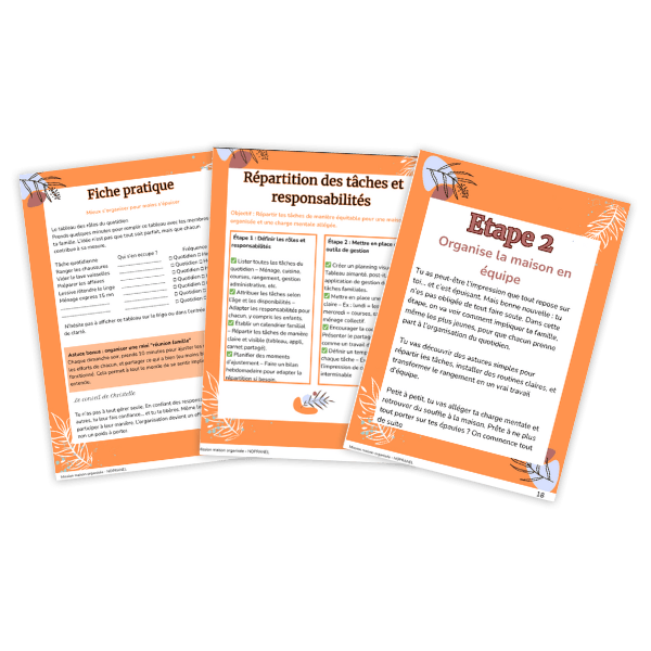 Etape 2 organisez la maison en équipe