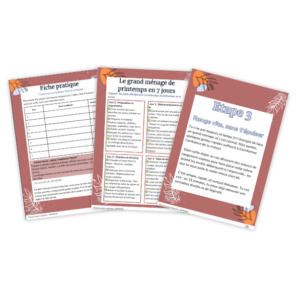 Etape 3 rangez vite sans s'épuiser