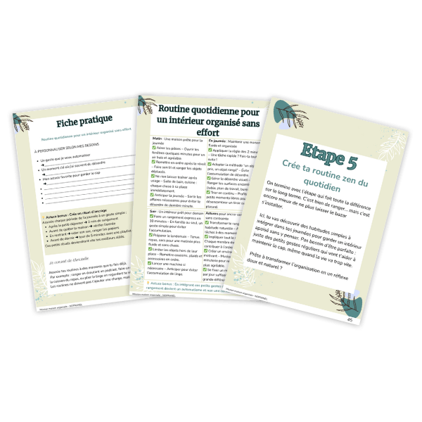 Etape 5 Créer votre routine