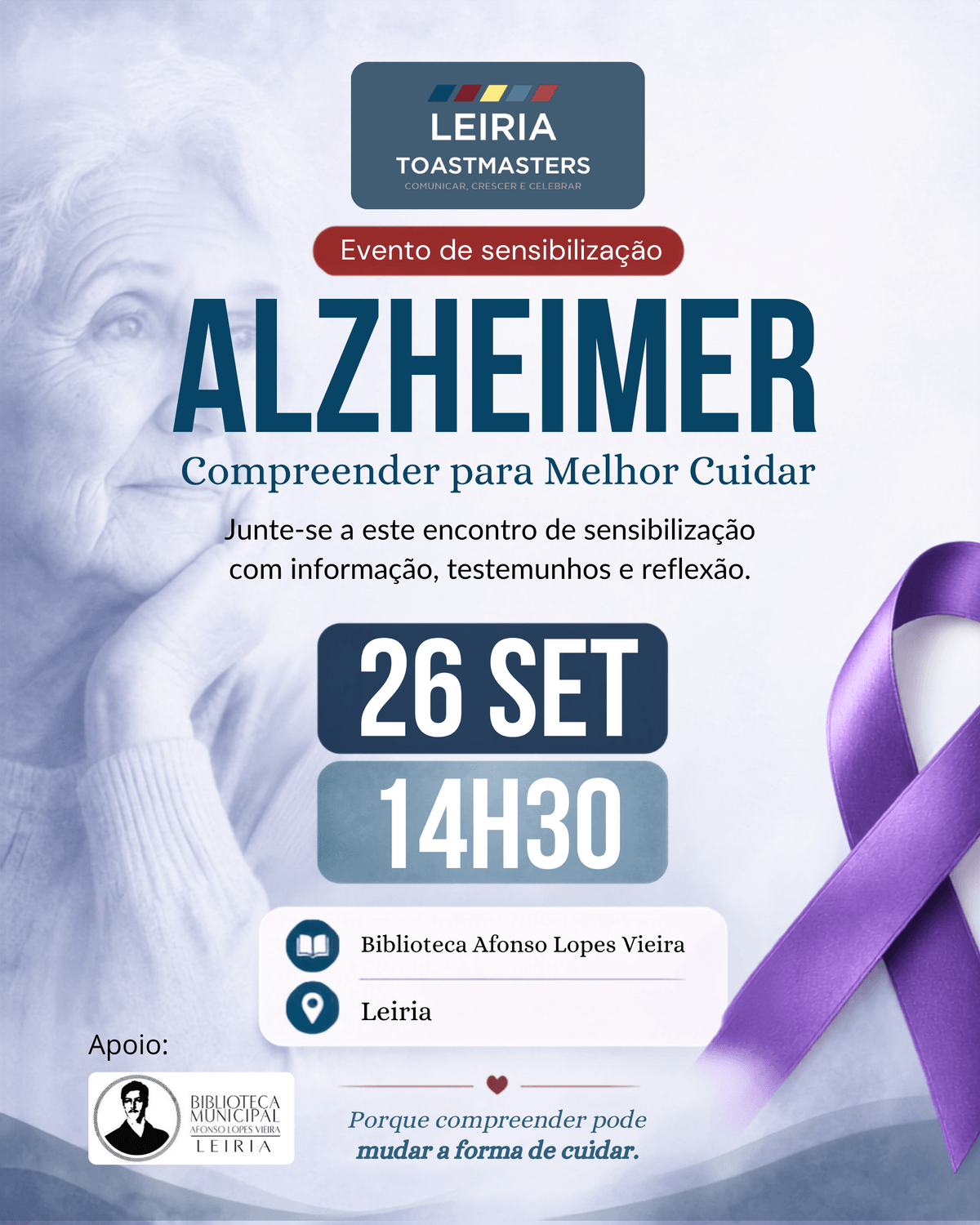 Cartaz do evento Alzheimer - Compreender para Melhor Cuidar