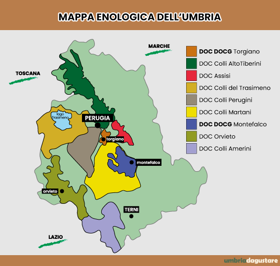 mappa enologica umbria