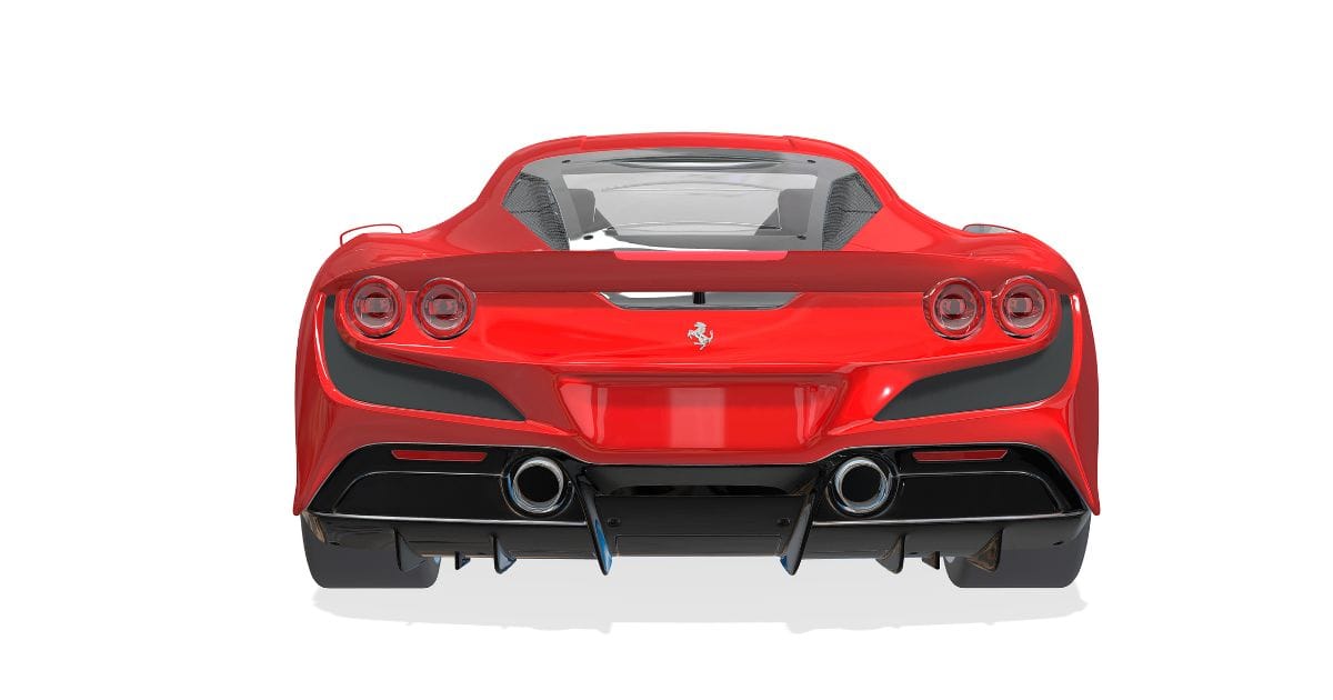 Red Ferrari F8 Tributo Front View