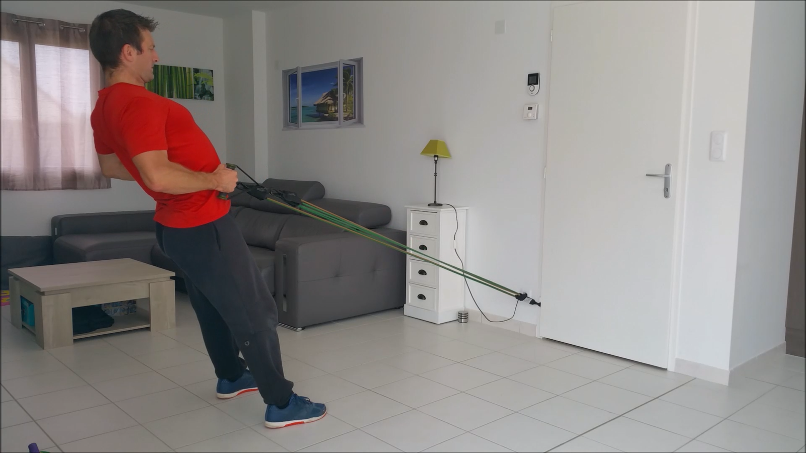 musculation du dos avec élastiques
