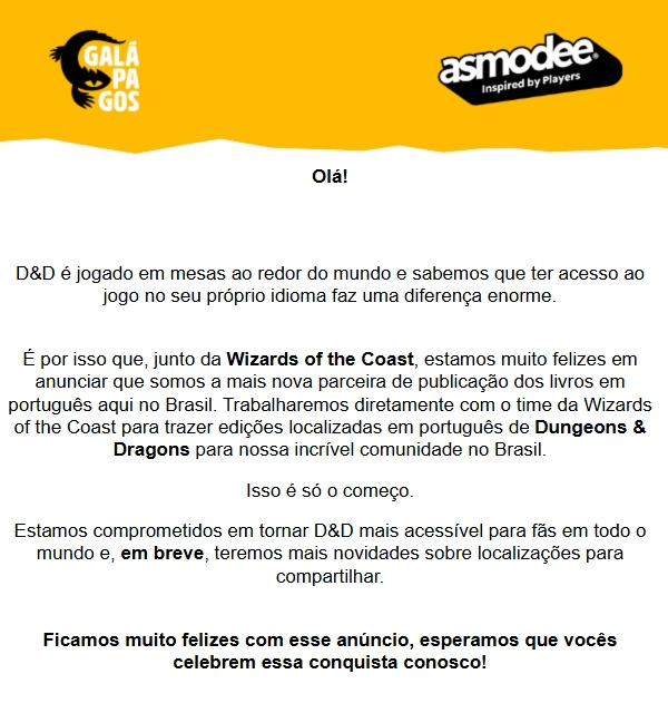 Este é o anúncio oficial da Asmodee