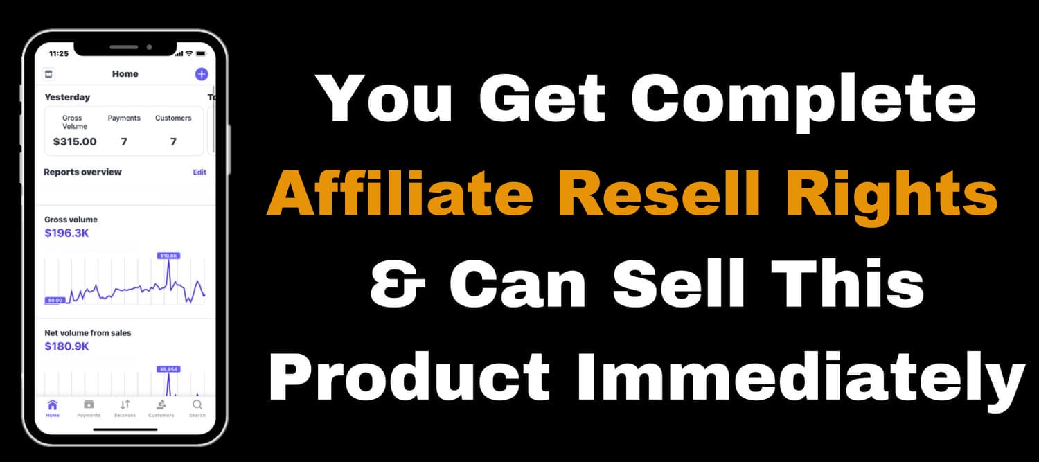 you get complete master resell rights & can sell this product immediately