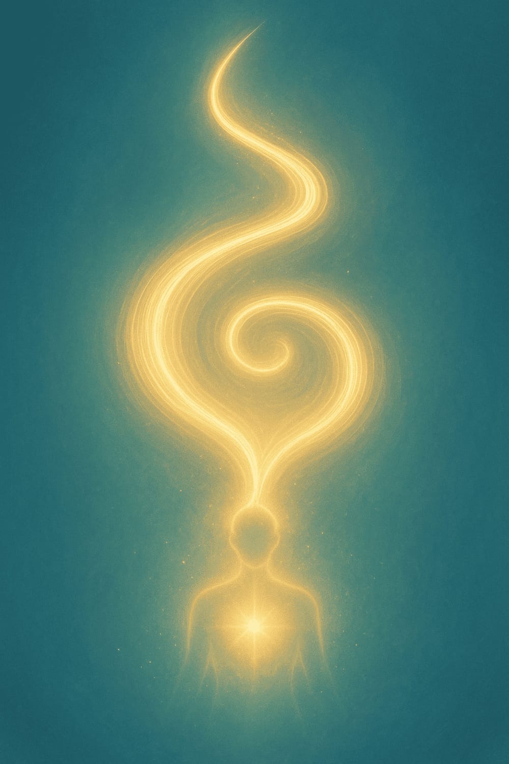 Illustration showing luminous spiral symbolizing measurable transformation: burnout becomes clarity, anxiety becomes sensitivity, logic becomes intuition