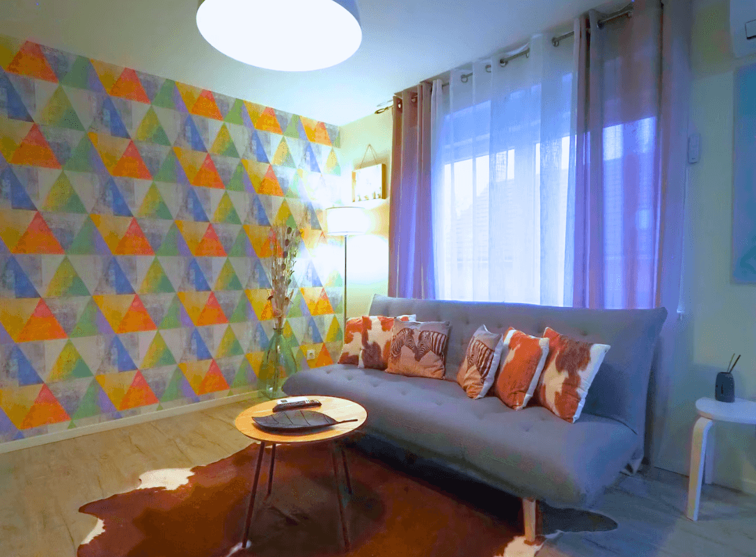 Le coin salon de l'appartement "La Nature"