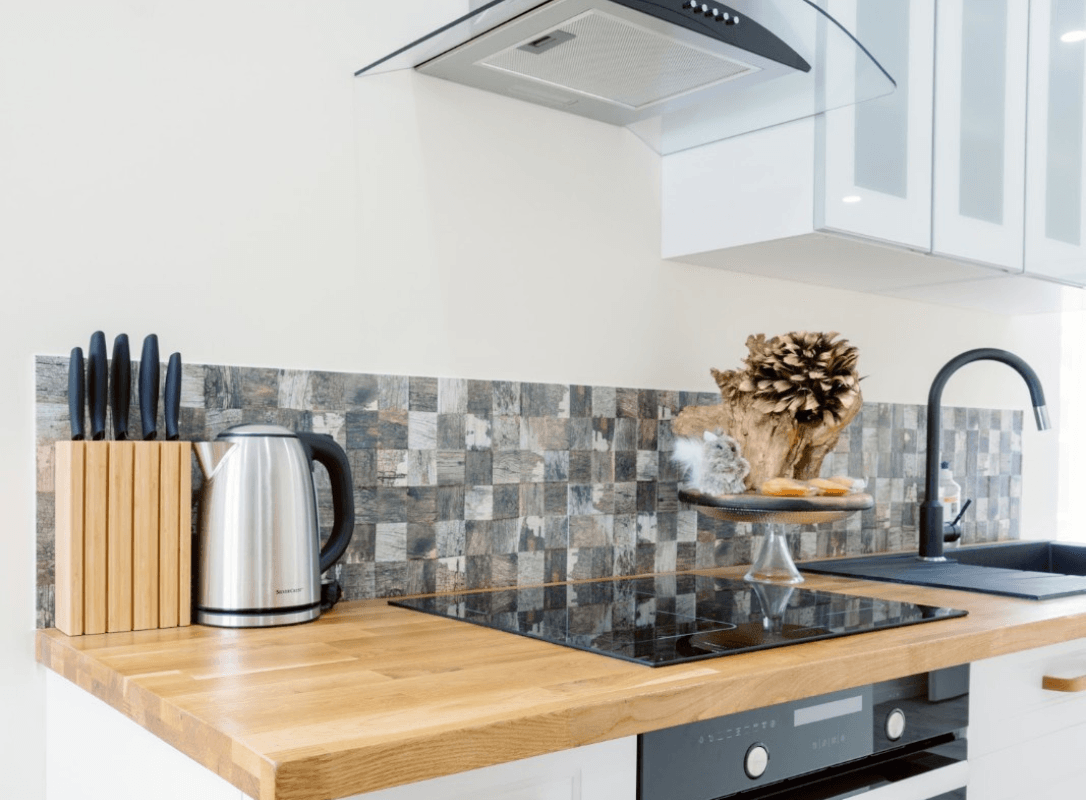 L'équipement de la kitchenette de l'appartement "La Nature"