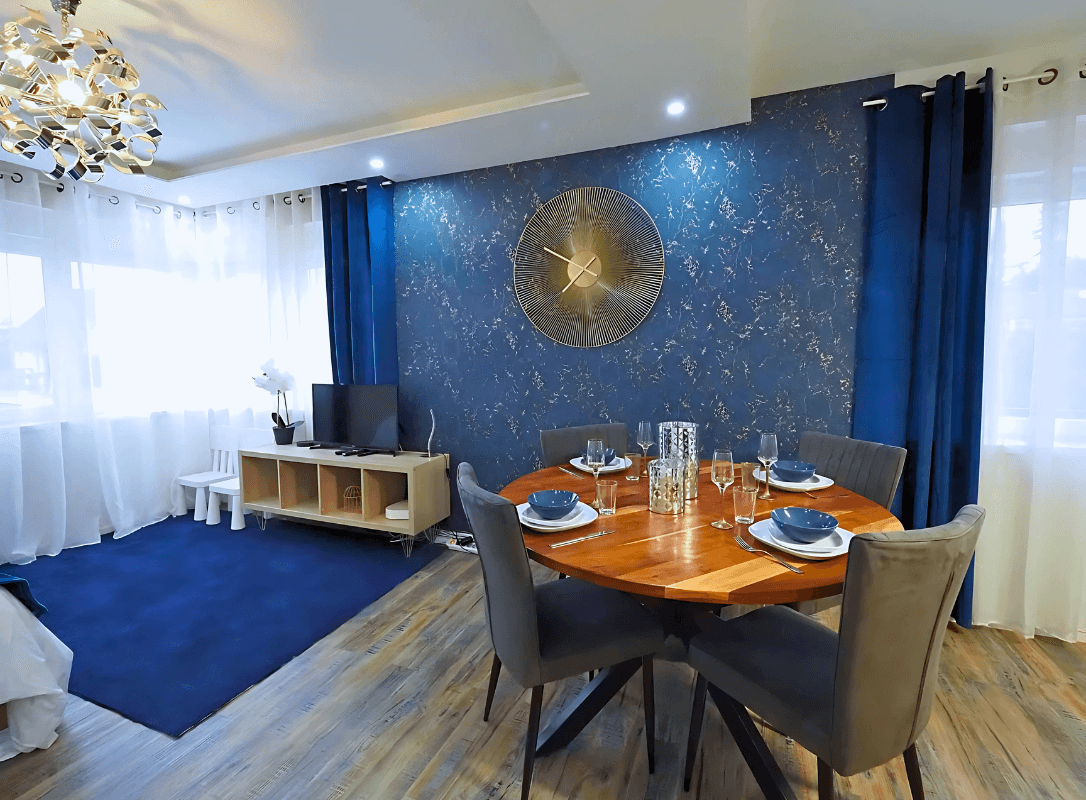 Photo d'une partie de l'espace de vie de l'appartement "La Marine"