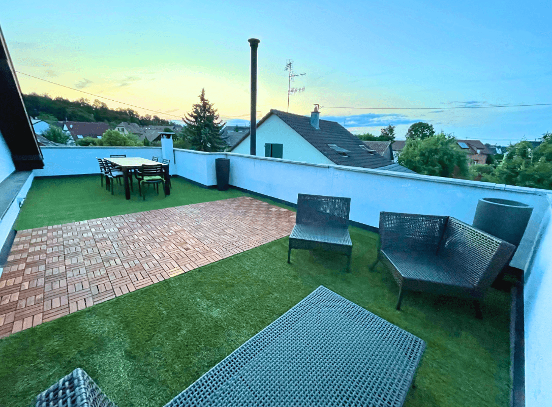 La grande terrasse de l'appartement "Le Havre"