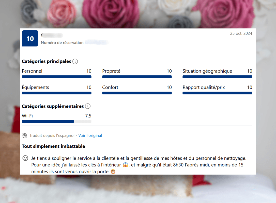 Avis booking l'appartement La Suite Romantique