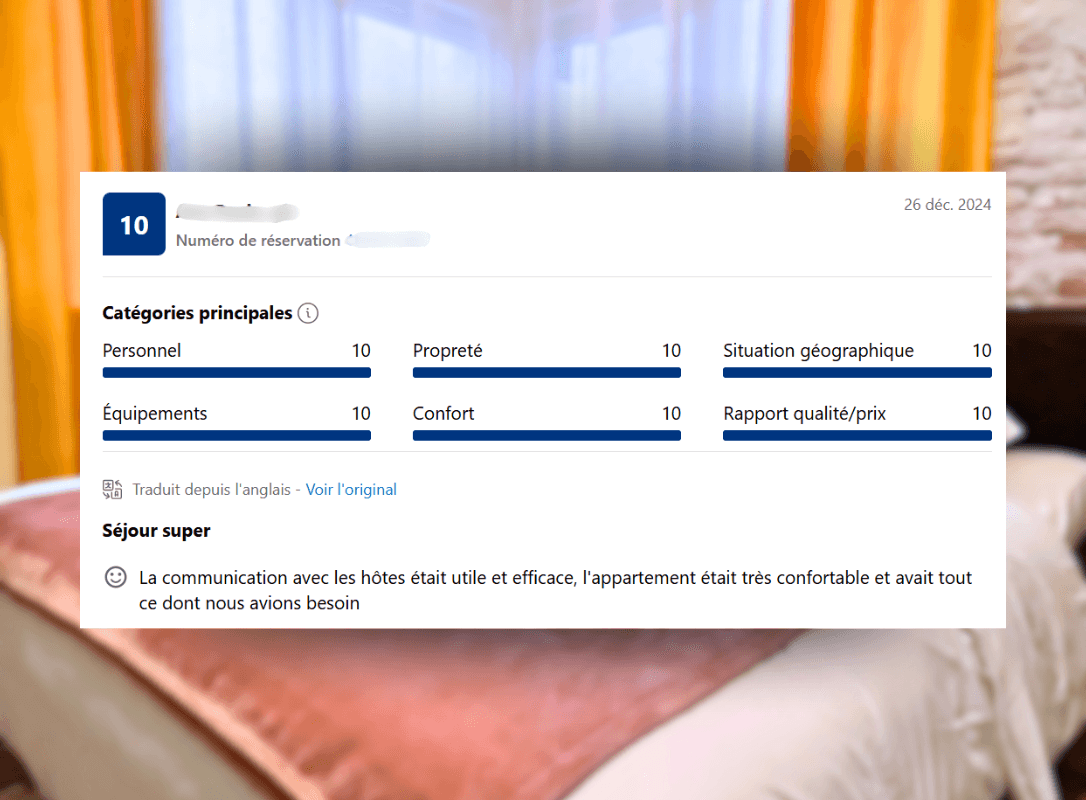 Avis booking l'appartement le duplex